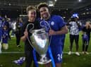 Reece James with sister Lauren after the Champions League final