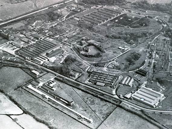An aerial shot of the Heinz site in Kitt Green in the 1970s
