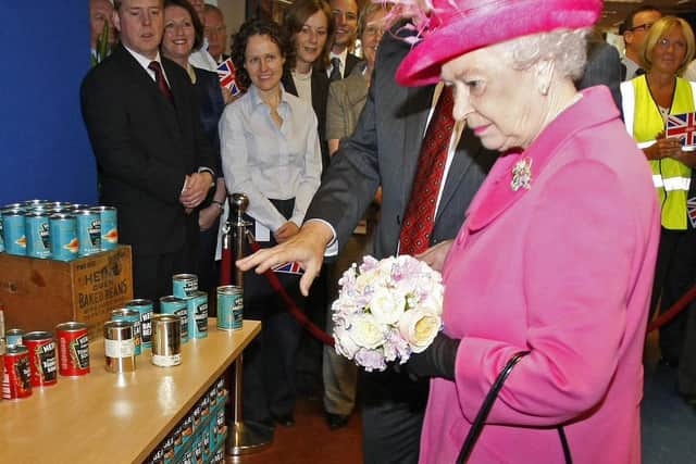 The Queen on a visit to the factory