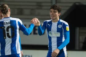 Kyle Joseph celebrates with Will Keane