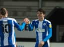 Kyle Joseph celebrates with Will Keane