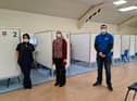 Volunteers at the vaccination centre in Hindley