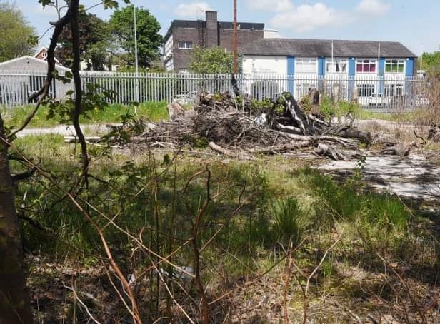 A general view of land off Manchester Road where homes are planned
