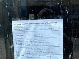 The notice at the shop in Gerard Street, Ashton