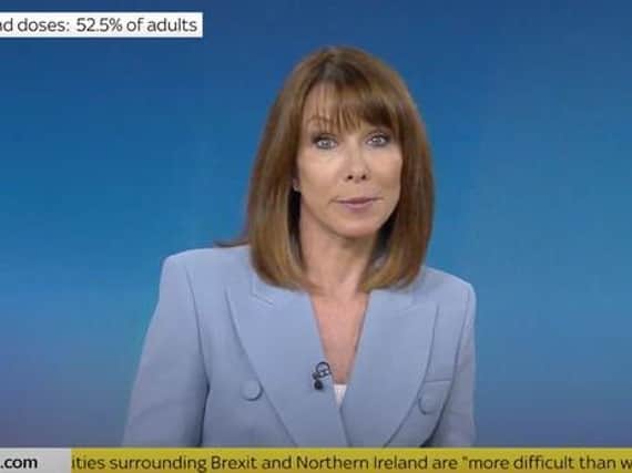 Kay Burley's return to TV screens after a six month suspension has divided viewers. Image: Sky News