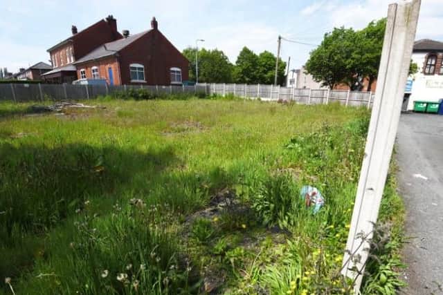 The plot next to Brooke Lane in Orrell where the apartments would be built