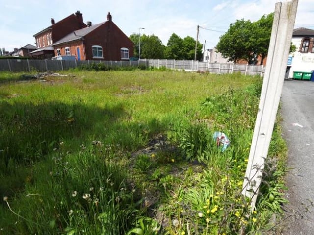 The plot next to Brooke Lane in Orrell where the apartments would be built