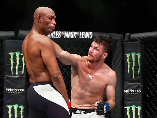 Bisping in action against Anderson Silva