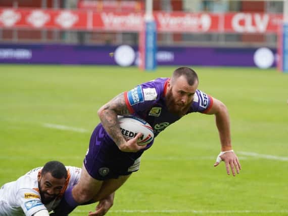 Jake Bibby in recent action against Catalans