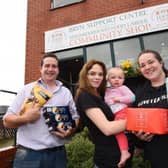 Coun Steve Jones with partner Courtney Bampton, daughter 11-month-old Lilly and sister Becky Jones