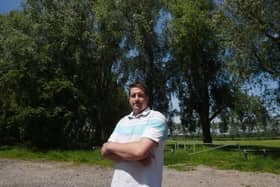 Coun Steve Jones near Bryn Rec