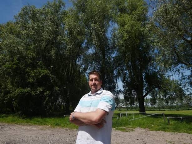 Coun Steve Jones near Bryn Rec