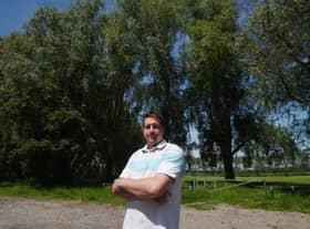 Coun Steve Jones near Bryn Rec