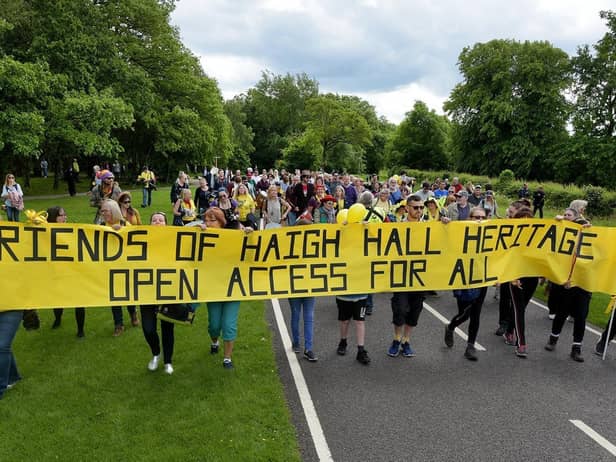 A protest held by the group
