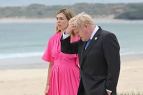 Boris Johnson, and wife Carrie Johnson