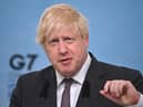 British Prime Minister Boris Johnson takes part in a press conference on the final day of the G7 summit in Carbis Bay on June 13, 2021 in Cornwall.