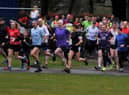 A Parkrun event in Haigh Woodland Park.