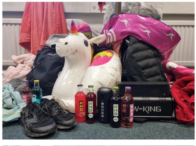 Items seized by the police