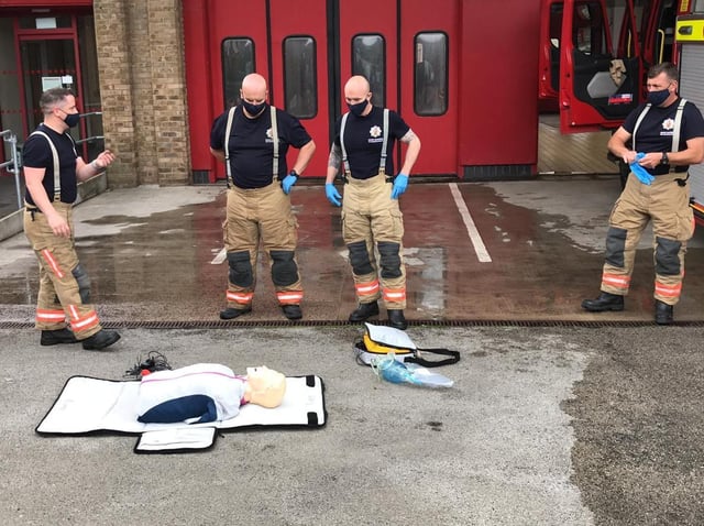 Firefighters refresh their CPR skills