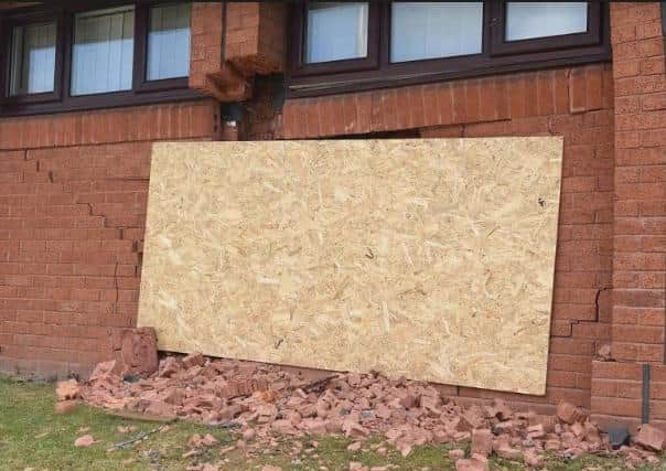 St Luke’s Church Centre in Ashton has been left badly damaged after a car crashed into the side of the building