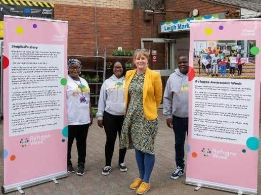 Co-founders of Everything Human Rights group, Tabeth Mabiza-Nhakaniso and Farai Nhakaniso with Shupikai Muchineuta and Coun Paula Wakefield