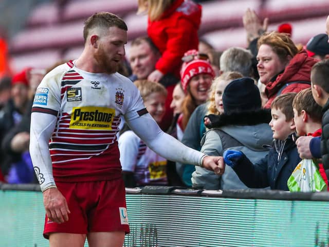 Jackson Hastings celebrates with a fan (Photo: Alex Whitehead/SWpix.com)