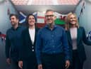 From left, Mark Chapman, Eilidh Barbour, Gary Lineker and Gabby Logan are among the BBC team for the channel's coverage of the Euro 2020 tournament