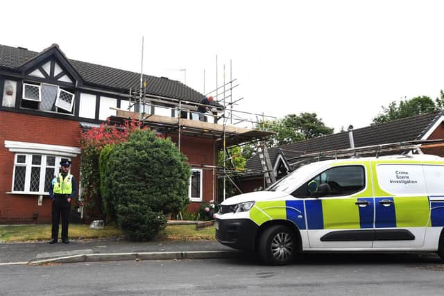 Police at the scene in St James Grove