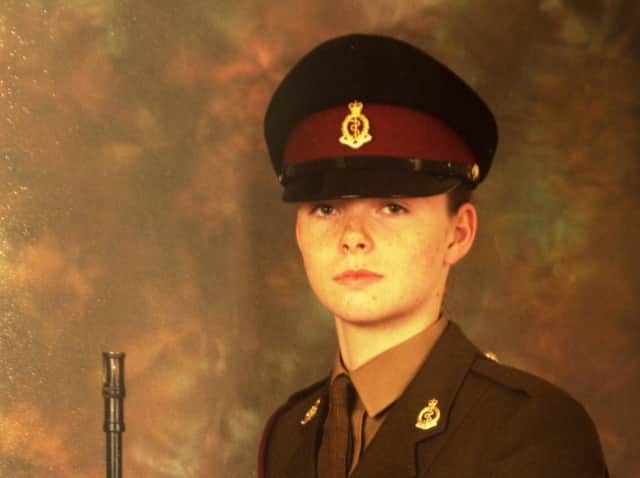 Cat Campbell during her service in the British Army