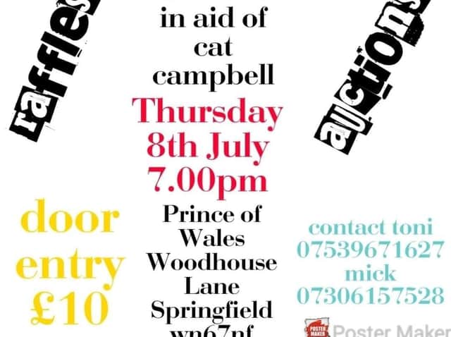 Details of the fundraising event in memory of Cat Campbell
