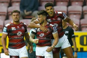 Oliver Gildart (centre) scored two tries last week