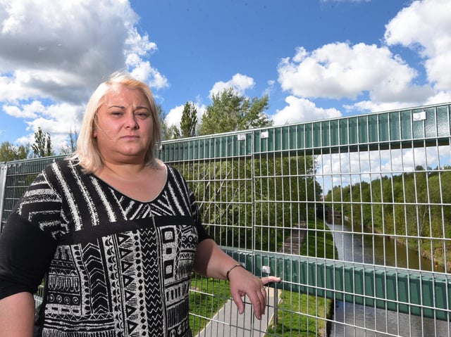 Samson's mum Rosanna Price at the bridge