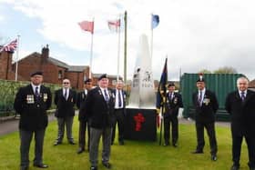 From left: Tony Draper, Jim Churton, David Forrester, Ian Clegg, George Peoples, David Moffat, Bryan Hall and Coun Paul Blay