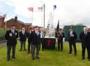 From left: Tony Draper, Jim Churton, David Forrester, Ian Clegg, George Peoples, David Moffat, Bryan Hall and Coun Paul Blay