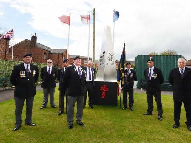 From left: Tony Draper, Jim Churton, David Forrester, Ian Clegg, George Peoples, David Moffat, Bryan Hall and Coun Paul Blay