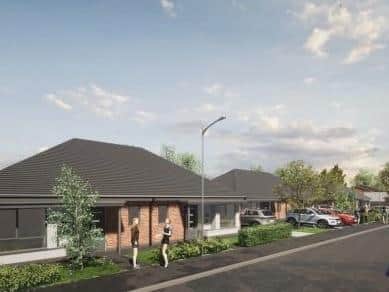 Artist's impression of how the new homes and surrounding land will look
