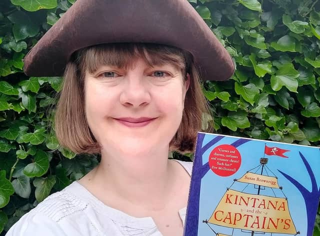 Susan Brownrigg with her new book for children