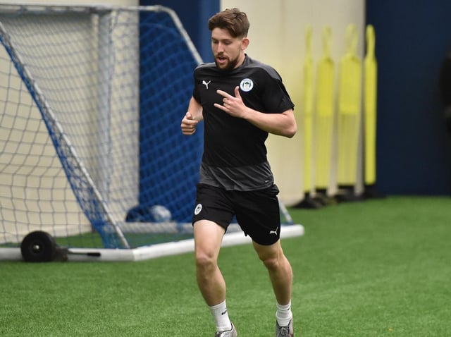 Callum Lang during pre-season training