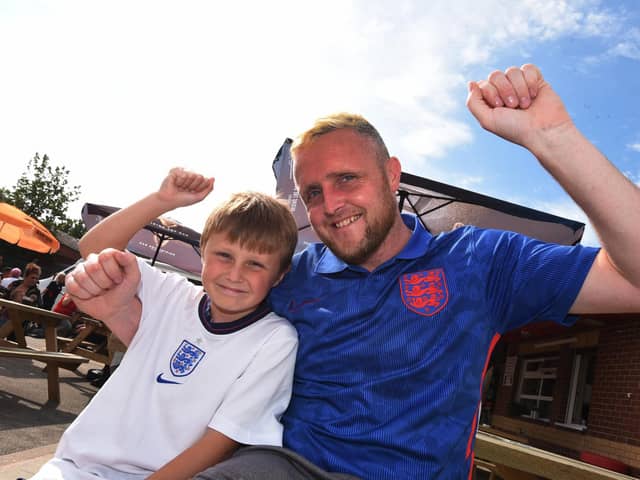 England fans watching the game