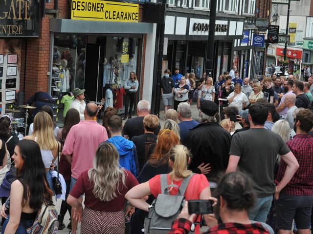 The Lathums draw a large crowd to Market Place