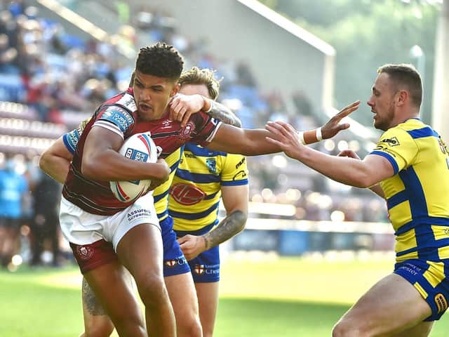 Kai Pearce-Paul in action at the DW Stadium