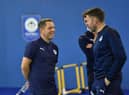 Leam Richardson and James Beattie in pre-season training