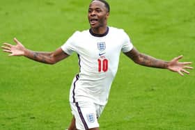 England's top scorer Raheem Sterling