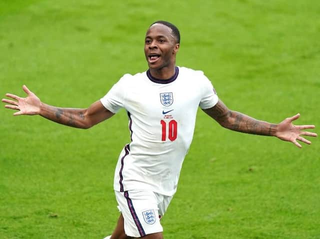 England's top scorer Raheem Sterling