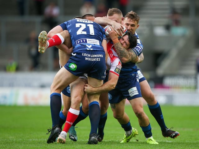 Action from tonight's derby