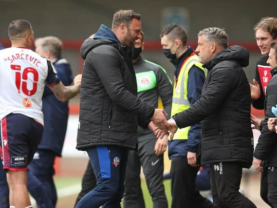 Bolton boss Ian Evatt and his No.2 - Latics legend Peter Atherton