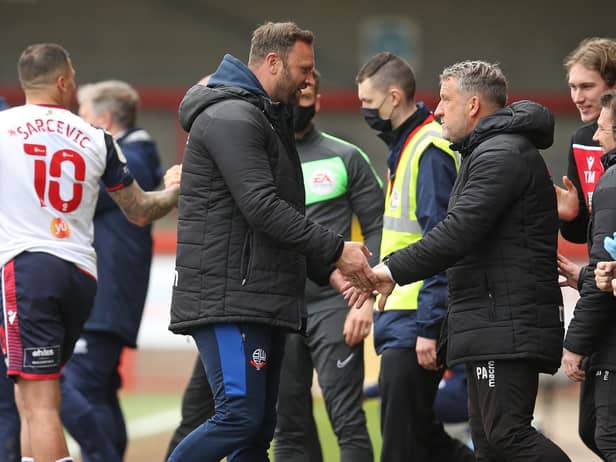 Bolton boss Ian Evatt and his No.2 - Latics legend Peter Atherton