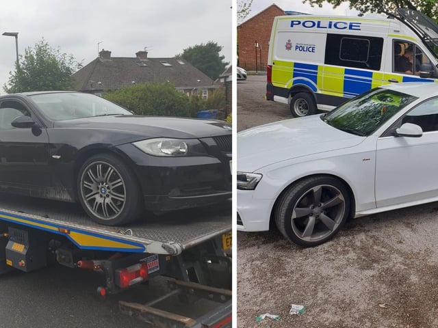 Cars seized in Ince