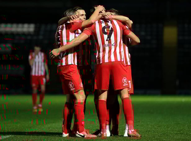 Max Power congratulates Charlie Wyke after scoring for Sunderland