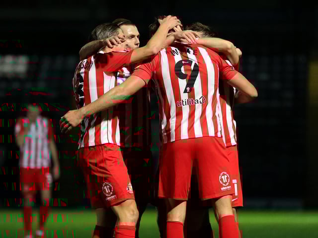 Max Power congratulates Charlie Wyke after scoring for Sunderland